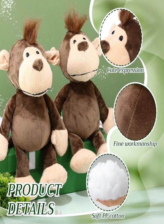 Blueweenly 12 Pcs Monkey Stuffed Animals for Kids 9.8 Inch Plush Monkey Jungle Themed Animals Toys Christmas Plushies Forest Gifts for Boy Girl Forest Adventures Birthday Party Favors Classroom Reward - Image 4